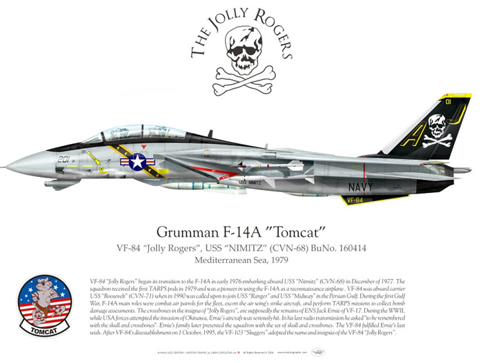 VF-84 “Jolly Rogers” -1/100 AEREI DA COMBATTIMENTO F-14A Tomcat 